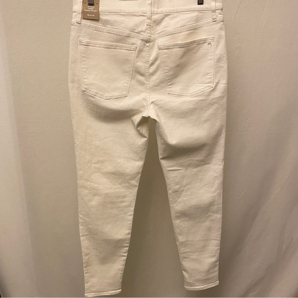 Madewell 32 (14) NWT 9” High Riser Skinny Skinny Jeans Off White Stretch New - Picture 14 of 15